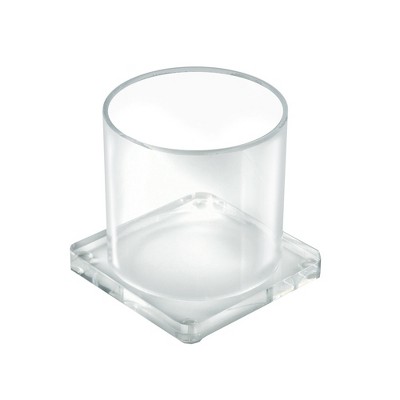 Large Clear Acrylic and Rubber Pencil Cup Holder