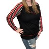 Women's Houndstooth Long Sleeve Tee - honeyme - 3 of 3