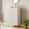 Zstar 5 Drawer Dresser for Bedroom, with Gold Metal Handles - 2 of 4