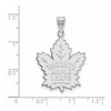 Black Bow Jewelry Sterling Silver Toronto Maple Leafs NHL Extra Large Pendant - 2 of 3
