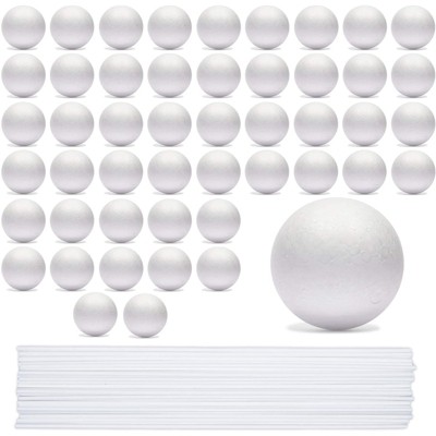 Bright Creations 5 Inch Foam Balls For Crafts - 4 Pack Solid Round White Polystyrene  Spheres For Ornaments, Diy Projects, Craft Modeling : Target