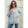 V For City Women's Color Block Button Down Long Sleeve V-Neck Cardigan with Pockets - 4 of 4
