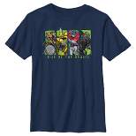 Boy's Transformers: Rise of the Beasts Movie Logo Character Squares T-Shirt