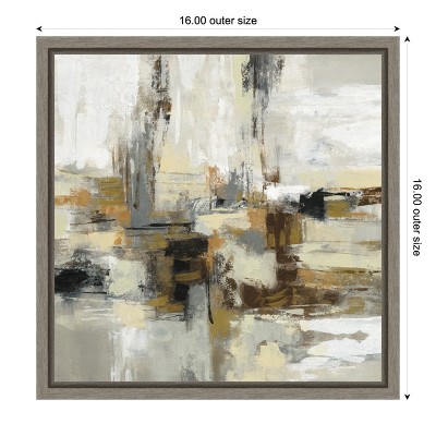 Abstract Gray and Cream Canvas Wall Art for Kids