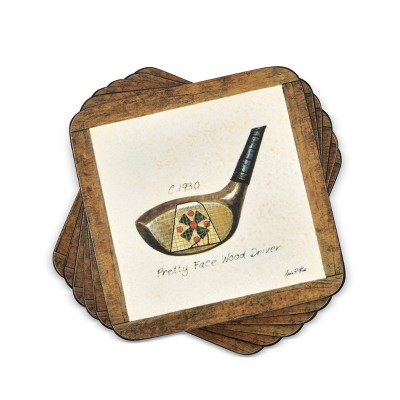 Pimpernel A History Of Golf Coasters, Set Of 6, Cork Backed Board, Heat ...