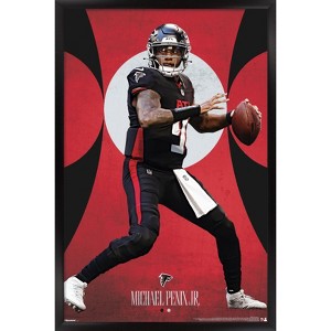 Trends International NFL Atlanta Falcons - Michael Penix Jr. 25 Framed Wall Poster Prints - 1 of 4