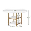 Kumasinova 47.24" Round Dining Table,Modern Kitchen Table with 2 Open Shelves,Dining Room Table for Living Room & Office - 3 of 4