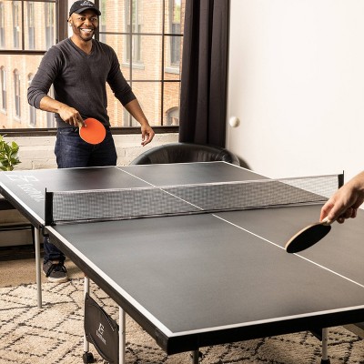 Set De Ping-pong EastPoint 2 Joueurs – Raquettes Bois Et Caoutchouc Pro, Noir/rouge