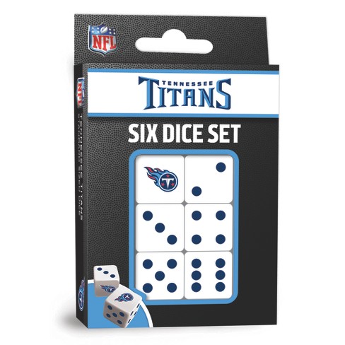 MasterPieces Officially Licensed NFL Tennessee Titans - 6 Piece D6 Gaming  Dice Set Ages 6 and Up