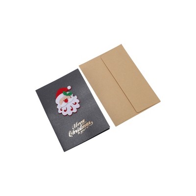 Unique Bargains Christmas Greeting Card Paper 5.9"x4.1" 1Set