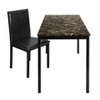 Vynxaria 2-Piece Black Writing Desk Chair Set Metal Frame Faux Leather Small Space Solution for Home Office - 4 of 4