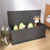 Gulches Storage Chest Trunk, Lift Top Wood Box for  Entryway Bench Organizer Home Furniture, Black - 3 of 4