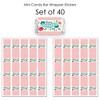 Big Dot of Happiness Colorful Floral Happy Mother's Day - Mini Candy Bar Wrapper Stickers - We Love Mom Party Small Favors - 40 Count - 3 of 4