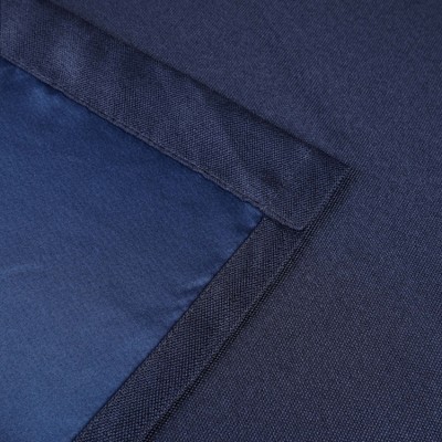 Navy Blue Linen-Inspired Blackout Window Panel Set, 42" x 96"