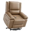 Electric Recliner Sofa with Massage & Heat - PU Leather Lift Chair - Thick Cushions & Armrests - for Elderly & Mobility Aid - 2 of 4