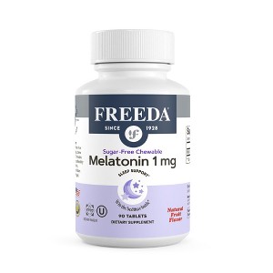 Freeda Melatonin 1mg – Sugar-Free Chewable Sleep Support – Vegan, Kosher, Gluten-Free - 1 of 4
