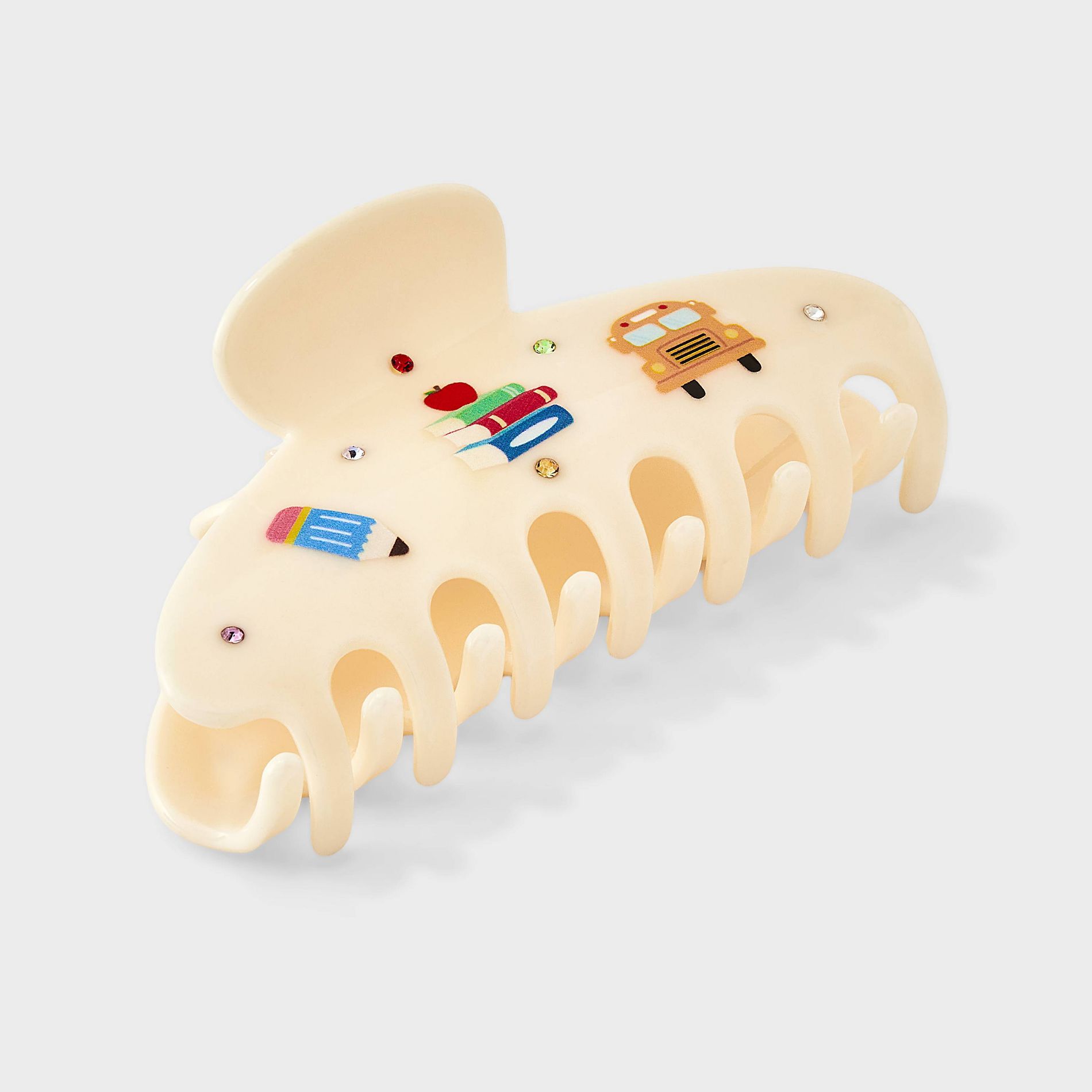 Back to School Icon Printed Claw Clip - Multi