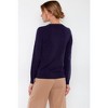 JENNIE LIU Women's 100% Pure Cashmere Long Sleeve Crew Neck Pullover Sweater - 2 of 2