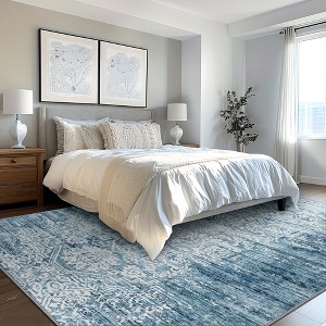 ABYNOW Machine Washable Area Rug – Soft Modern Abstract Carpet for Living Room, Bedroom, and Dining Room, Non-Slip Floor Rug - 1 of 1