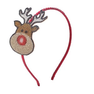 Liv & Ava GIRL'S HOLIDAY HEADBAND Red - 1 of 2