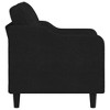 vidaXL Modern Living Room Fabric Sofa Chair - Comfortable Padding with Durable Fabric and Sturdy Metal Frame in Black - 3 of 4