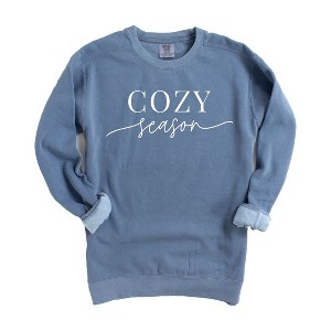 Simply Sage Market Women's Garment Dyed Graphic Sweatshirt Cozy Season - 1 of 3
