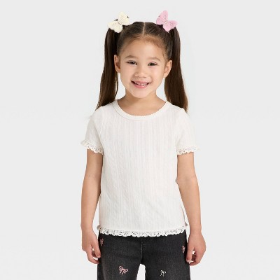 Toddler Girls' Short Sleeve Pointelle T-Shirt - Cat & Jack™