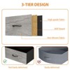 Gikpal 10 Drawers Dresser for Bedroom, Storage Drawer, Cupboards & Cabinets, Side Pockets & Hooks, Sturdy Metal Frame, Kitchen, Dinning Room - 4 of 4