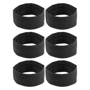 Unique Bargains Cotton Sweatbands Stretchy Moisture Wicking Headband for Sports 6 PCS - 1 of 4