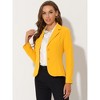 Allegra K Women's Elegant Work Office Lapel Collar Button Down Regular Fit Suit Blazer - 3 of 4