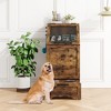 Homhougo Dog Feeding Station with 2 Elevated Dog Bowls, Pet Feeding Station,Flip Top Pet Food Cabinet,Pet Food Container - 3 of 4