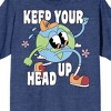 Positive Vibes Cartoon Earth Keep Your Head Up Men's Navy Heather T-Shirt - image 2 of 3