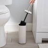 Moda at Home Bryant Powder Coated Toilet Bowl Brush Holder with Handle White - 4 of 4