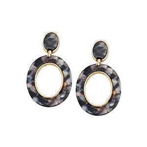 SOHI Women's Gold Marble Drop Earrings - 1 of 3