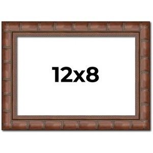 PosterPalooza | 12x8 Modern Bamboo Picture Frame, UV Acrylic, 5 Finishes - 1 of 4
