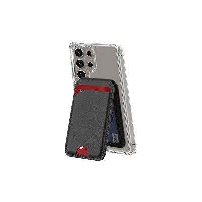 SaharaCase Venture Wallet Case for Galaxy S25 Ultra Shock Absorbing Clear/Scorpion Black (CP00774)