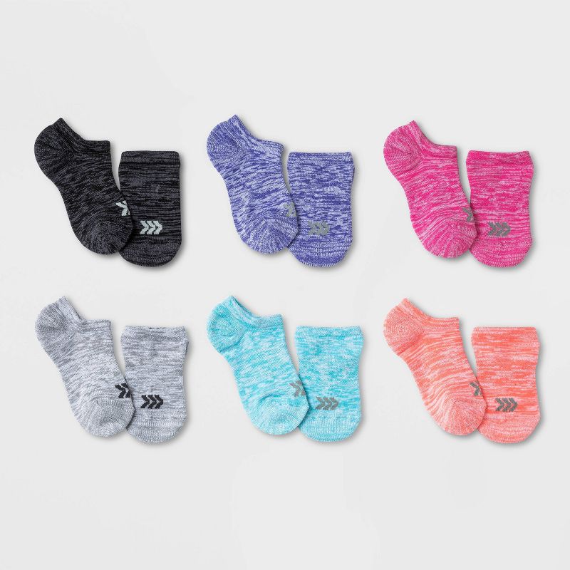 Kids' 6pk Super No Show Socks - All In Motion™ Colors May Vary, 1 of 3