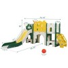 Infurnic Baby Activity Gyms Large Kids Slide with Slide Storage, Basketball for Indoors and Outdoors, Multicolored, 76.18"*65.35"*38" - 3 of 4
