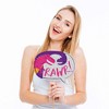Big Dot of Happiness Roar Dinosaur Girl - Dino Mite T-Rex Baby Shower or Birthday Party Photo Booth Props Kit - 20 Count - 3 of 4