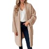 Imily Bela Womens Long Open Front Cardigan Womens Chunky Knit Oversized Sweater - 2 of 4