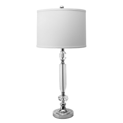 nuLOOM Westerly Crystal 32" Table Lamp Lighting - Chrome 32" H x 15" W x 15" D