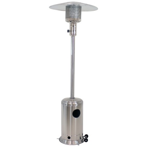 Sunnydaze Outdoor Propane Patio Heater With Cover And Wheels - 7 Foot -  Stainless : Target