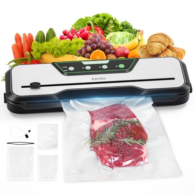 Aeitto 80KPa Vacuum Sealer Machine - Automatic Food Saver, Air Freezer, Includes 15 Bags