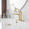 BWE Single Handle Single Hole Low-Arc Bathroom Faucet Bathroom Drip-Free Vanity Sink Faucet Modern - 2 of 4