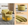 360-degree Swivel Barrel Fabric Accent Chair with Gold Metal Legs - 3 of 4
