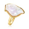 Ross-Simons 20x16mm Cultured Baroque Keshi Pearl Ring in 18kt Gold Over Sterling - 3 of 4