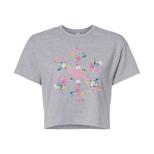 Women's - Barbie - Holiday & Christmas Cropped Graphic T-Shirt - 1 of 4