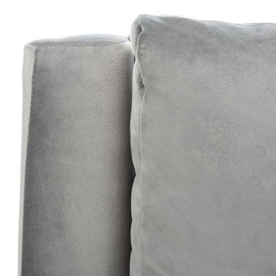 Stone Velvet and Natural Oak Mid-Century Modern Accent Chair