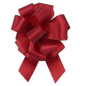Unique Bargains Personalized Sparkly Gift Wrapping Large Pull Bows for Wedding Baskets 5 Pcs - 1 of 4