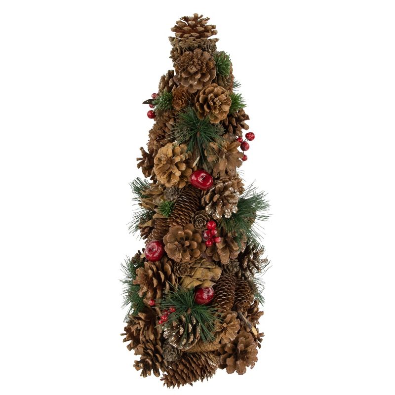 Northlight 19" Pine Cone and Berries Christmas Tree Tabletop Decoration, 1 of 4